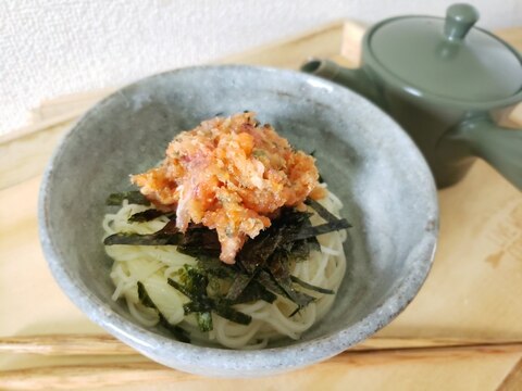 【独居自炊】徳用刺身でそうめん茶漬け